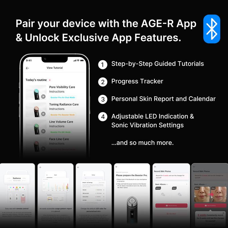 [Medicube] 310M K-Beauty PDRN Spot Care SET ㅣBooster Pro K-Beauty Viral Glass Glow Device + Salmon PDRN Pink Peptide Serum