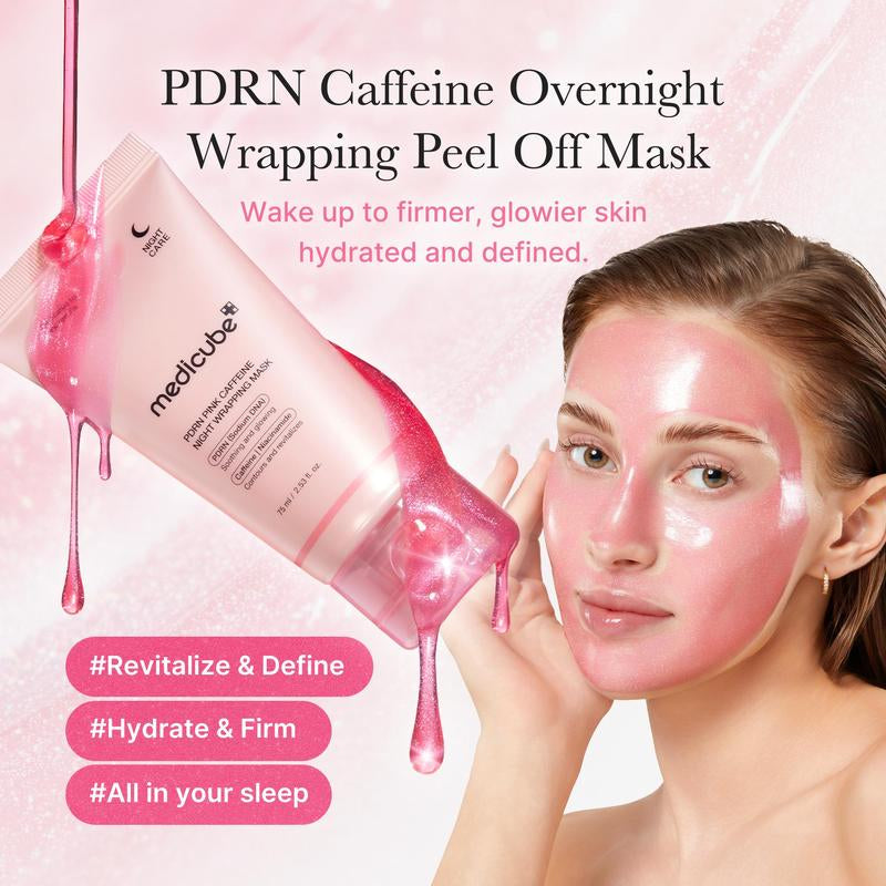 [Medicube] Wrapped in Glow Trio : Viral Morning Shed Wrapping Mask SET with Free Jelly Brush | PDRN Pink Caffeine Wrapping Mask, Kojic Acid Turmeric Night Wrapping Mask, Collagen Night Wrapping Mask