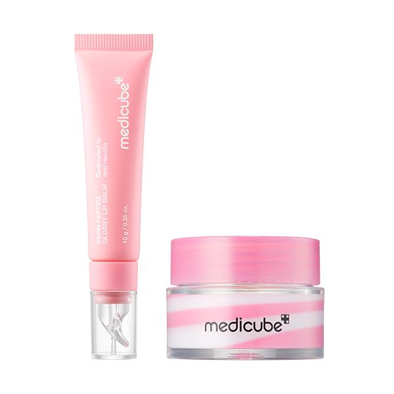 [Medicube] PDRN Lip Care Duo for Day & Night | PDRN Peptide Jelly Gloss Lip Balm & PDRN Lip Sleeping Mask Glow Balm | Salmon PDRN, Collagen, 24-Hour Plump, Glossy Lips, Korean Skincare, K-Beauty