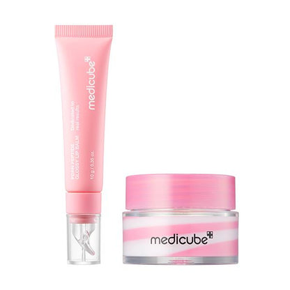 [Medicube] PDRN Lip Care Duo for Day & Night | PDRN Peptide Jelly Gloss Lip Balm & PDRN Lip Sleeping Mask Glow Balm | Salmon PDRN, Collagen, 24-Hour Plump, Glossy Lips, Korean Skincare, K-Beauty