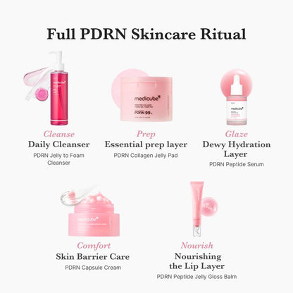 [Medicube] PDRN Peptide Jelly Gloss Balm | Moisturizing Lip Gloss with Pink Peptide, Hyaluronic Acid, Ceramide & Shea Butter | Clear Gloss with Silver Pearl for a Plump, Glossy Lips | 10G