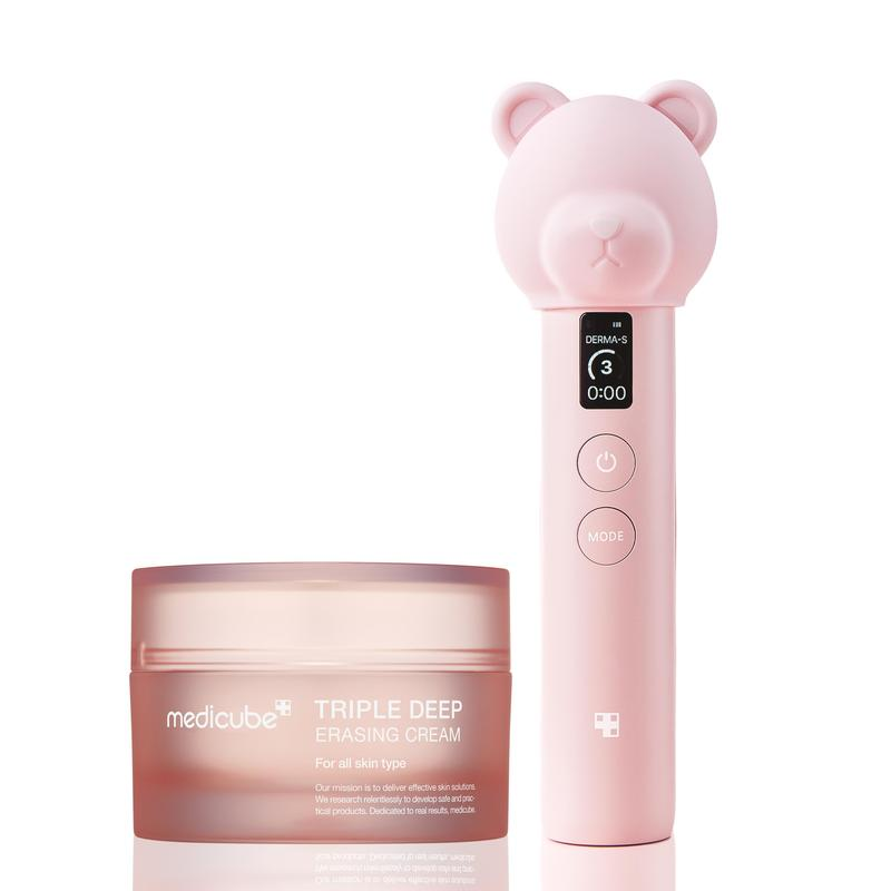 [LIVE Exclusive] [Medicube] Booster Pro Pink Bear Edition Skincare SetㅣPair Kbeauty Viral Glass Glow Device with Skincare