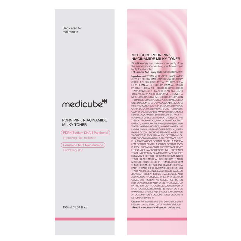 [Medicube] PDRN Pink Niacinamide Milky Toner for Hydrating, Moisturizing, Soothing, Ceramide, Peptide, Glass Glow Skin, Korean Skincare
