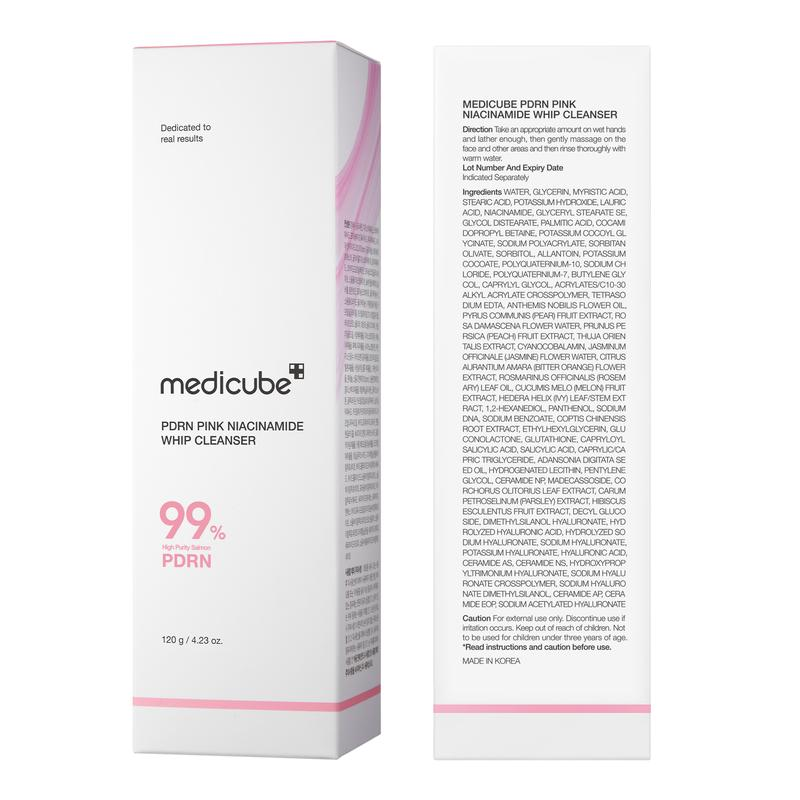 [Medicube Official] PDRN Marshmallow Whip Cleanser | Face Wash, Cleansing Foam for Pore Care & Uneven Skin Tone | Gentle Daily Deep Cleansing | Hydrating and Nourishing Facial Cleanser | Korean Skincare | 4.2 Oz