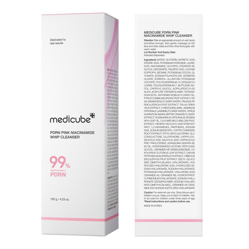 [Medicube Official] PDRN Marshmallow Whip Cleanser | Face Wash, Cleansing Foam for Pore Care & Uneven Skin Tone | Gentle Daily Deep Cleansing | Hydrating and Nourishing Facial Cleanser | Korean Skincare | 4.2 Oz