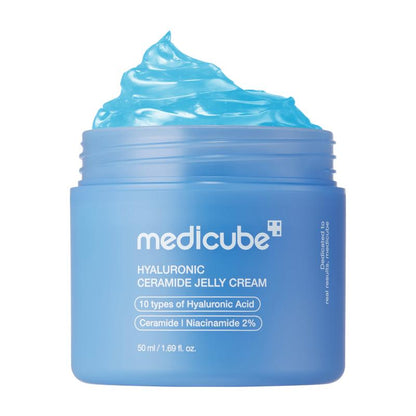 [Medicube] Hyaluronic Acid Moisturizing Jelly Cream | Daily Moisturizer for All Skin Types | Long-Lasting Hydration with Hyaluronic Acid, Ceramides, Multi Peptides | Supports Skin'S Natural Barrier | 1.09 Fl.Oz