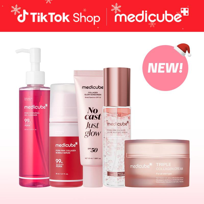 [Holiday Exclusive] [Medicube] Gift for Her & Him: Daily Routine Set | Complete Glow + Firming + Clear Skin Set | K-Beauty
