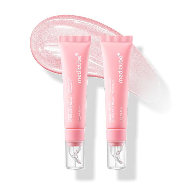 [Medicube] PDRN Peptide Jelly Gloss Balm | Moisturizing Lip Gloss with Pink Peptide, Hyaluronic Acid, Ceramide & Shea Butter | Clear Gloss with Silver Pearl for a Plump, Glossy Lips | 10G