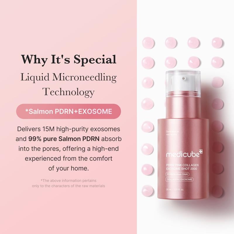[Medicube] Salmon DNA Home Aesthetic Duo ㅣ Glass Glow Salmon DNA Facial Skincare Set with PDRN Exosome Shot + PDRN Pink Collagen Capsule Cream