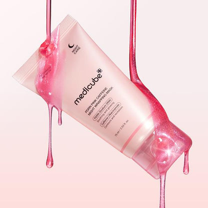 [Medicube] PDRN Pink Caffeine Overnight Wrapping Mask : SLEEP, SHED, and GLOW!