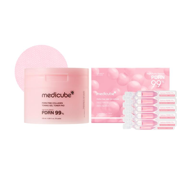 [Medicube] 99% Salmon DNA Miracle Duo ㅣ 99% Salmon PDRN for Soothing, Hydration, Uneven Skin Tone ㅣ Korean Skincare for Glass Glow Skin