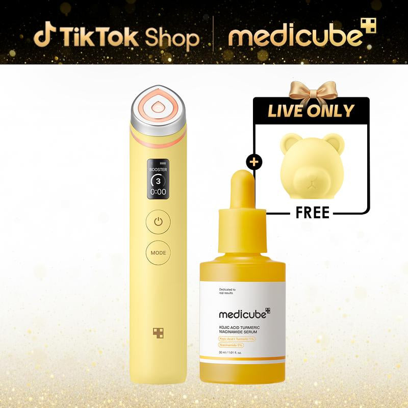 [LIVE Exclusive] [Medicube] Booster Pro Lemon Bear EditionㅣKbeauty Viral Glass Glow | Korea'S No.1 Glass Glow Device + SkincareㅣMedicube Kbeauty Korean Skincare