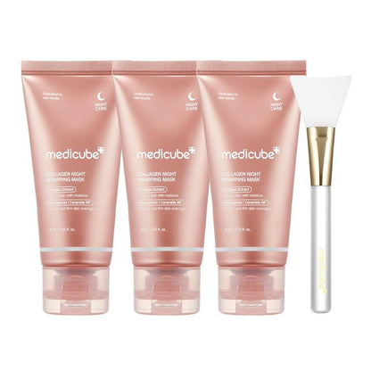 [Medicube] Collagen Night Wrapping Mask : SLEEP, SHED, and GLOW! Skincare Skin Repair Comfort Pink