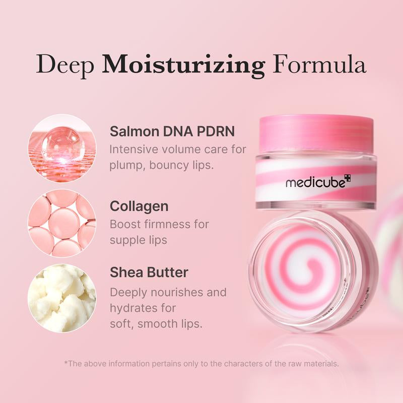[Medicube] PDRN Lip Sleeping Mask Glow Balm | Salmon PDRN, Collagen, 24-Hour Moisture, Overnight & Daily Lip Care, Korean Skincare