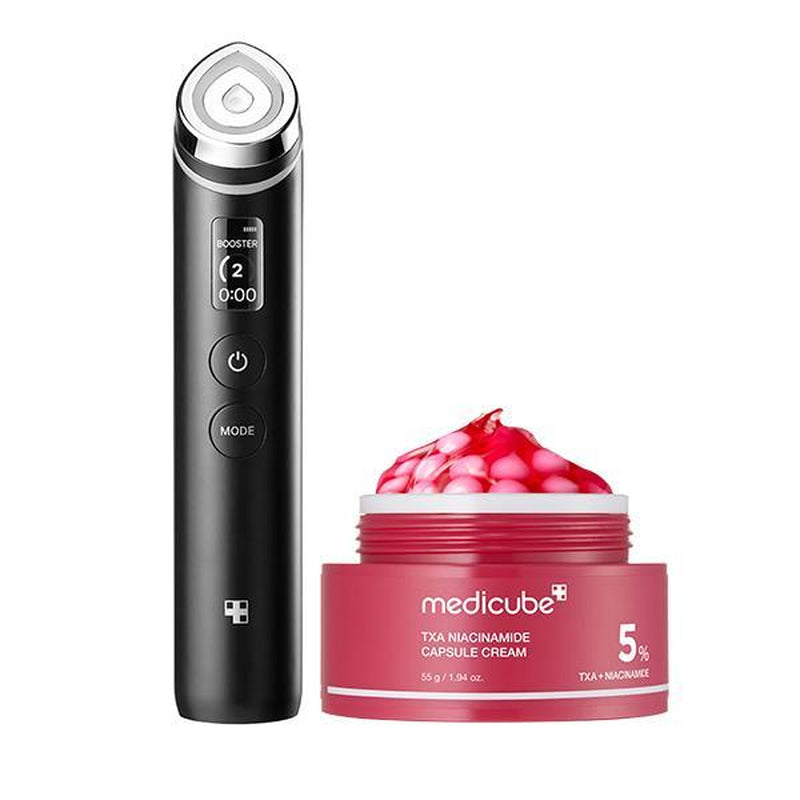 [Medicube] 310M Celebrity Glass Skin DuoㅣBooster Pro Korea'S No.1 Glass Glow Device + Collagen Jelly Cream or Deep Vita C Cream