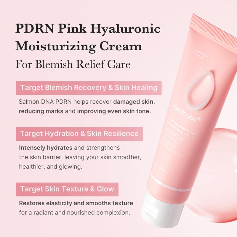 [Medicube] PDRN Pink Hyaluronic Moisturizing CreamㅣPink Soothing CreamㅣSalmon DNA, Salmon PDRN, Hydrating, Moisturizing, Firming, Uneven Skin Tone, Pore Care, Korean Skincare, Vegan Option