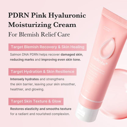 [Medicube] PDRN Pink Hyaluronic Moisturizing CreamㅣPink Soothing CreamㅣSalmon DNA, Salmon PDRN, Hydrating, Moisturizing, Firming, Uneven Skin Tone, Pore Care, Korean Skincare, Vegan Option
