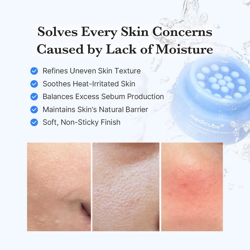 [Medicube] Hyaluronic Acid Capsule Cream | Daily Facial Moisturizer for All Skin Types | Moisture Recharge & Calming with Hyaluronic Acid, Panthenol & Ceramide | Korean Skincare, K-Beauty | 1.94Oz