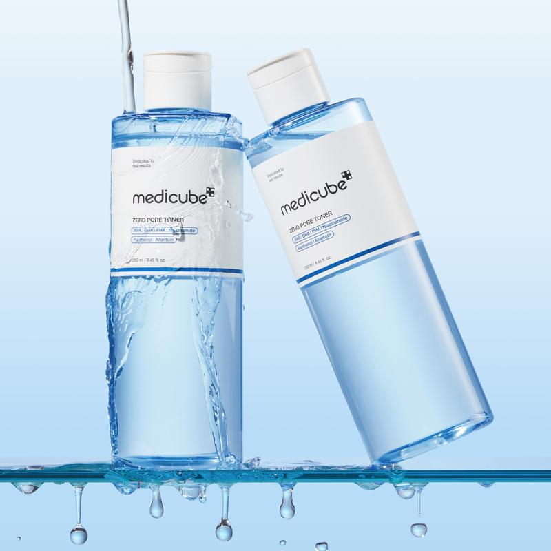 [Medicube] Zero Pore Toner I Exfoliating & Hydrating Blue Bottle Water Toner with AHA, BHA, PHA, Niacinamide, and Panthenol | Korean Skin Care for Pores, Texture, Moisture Care
