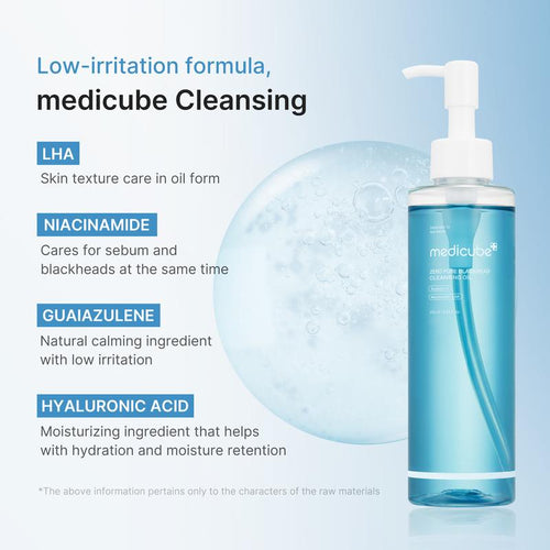[Medicube] Double Cleansing Duo for Deep Pore CleansingㅣZero Pore Blackhead Deep Cleansing Oil & Zero Pore Blue Capsule Facial Cleanser for Korean Glass Skin