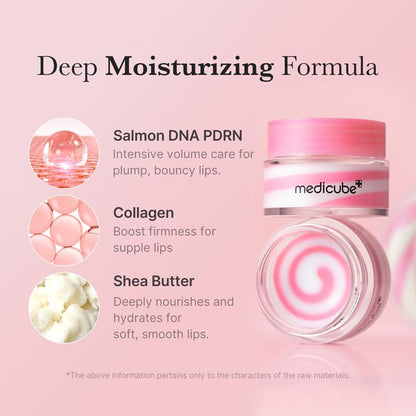[Medicube] PDRN Lip Care Duo for Day & Night | PDRN Peptide Jelly Gloss Lip Balm & PDRN Lip Sleeping Mask Glow Balm | Salmon PDRN, Collagen, 24-Hour Plump, Glossy Lips, Korean Skincare, K-Beauty