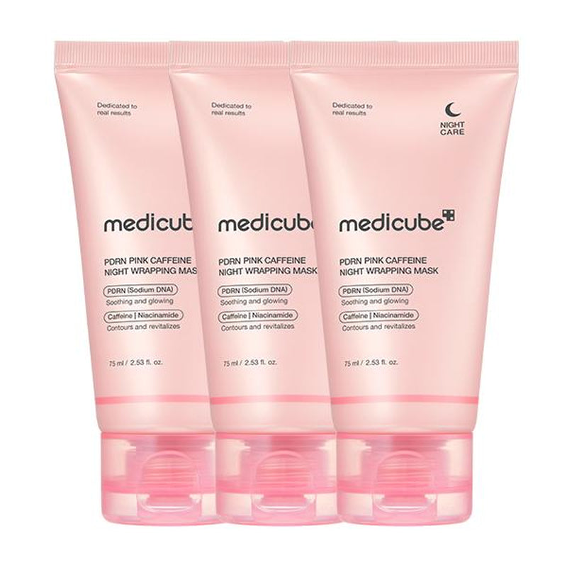 [Medicube] PDRN Pink Caffeine Overnight Wrapping Mask : SLEEP, SHED, and GLOW!