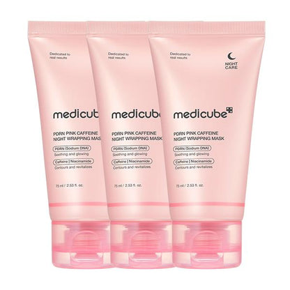 [Medicube] PDRN Pink Caffeine Overnight Wrapping Mask : SLEEP, SHED, and GLOW!
