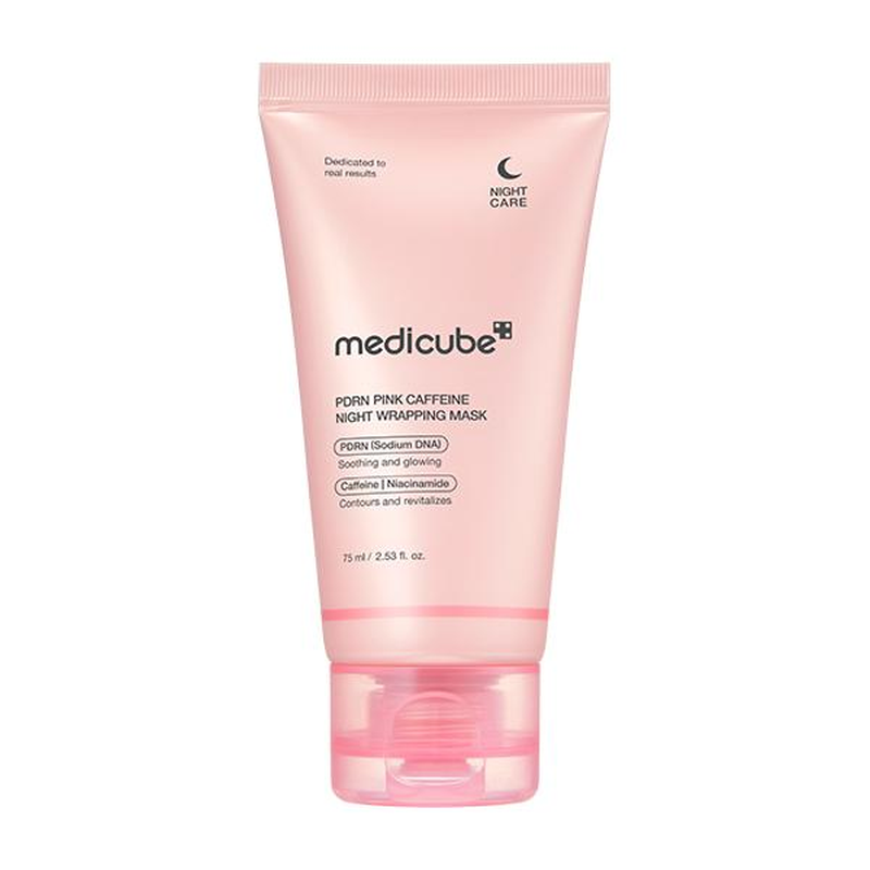 [Medicube] PDRN Pink Caffeine Overnight Wrapping Mask : SLEEP, SHED, and GLOW!
