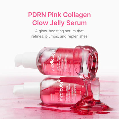 [NEW] [Medicube] PDRN Pink Collagen Glow Jelly Serum | Lightweight Water-Jelly for Plump & Supple Skin | Radiance & Elasticity Care with PDRN, Collagen, Niacinamide | Korean Skin Care 1.01 Fl.Oz