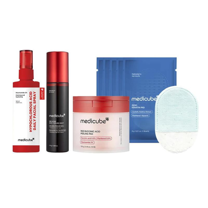 [Medicube] No More Bumps Exfoliating Set for Summer-Ready Smooth Skin ㅣ Peeling & Body Glow Care & Use after Spot Care for Underarms, Knees, ElbowsㅣAha + BHA + PHA + TXA