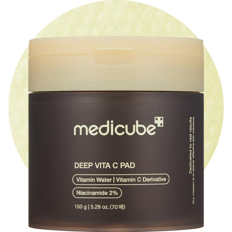 [Medicube] Deep Vita C Facial Pads I 500,000PPM of Vitamin Water & 3 Types of Vitamin | (70 Sheets)