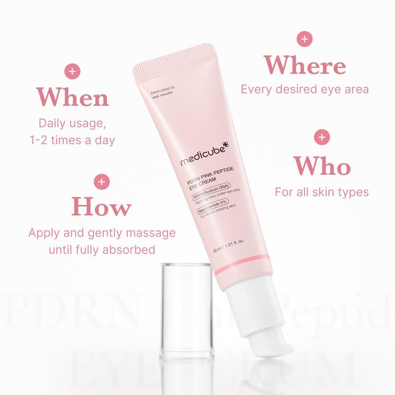 [Medicube] PDRN Pink Peptide Eye Serum | 99% Salmon DNA PDRN, 99% Pure Retinol, 5% Niacinamide | Dark Circles, Puffy Eyes, Korean Skincare