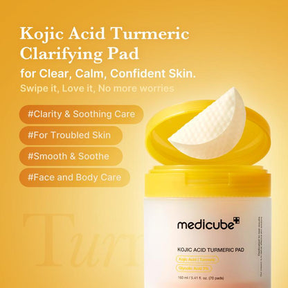 Kojic Acid Turmeric Power Duo for Face & Body | Ideal for Troubled Skin & Use after Spot Care | Soothing & Calming with Kojic Acid, Turmeric, Niacinamide
