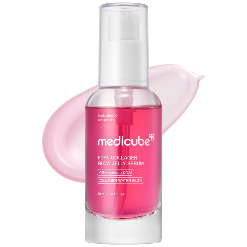 [NEW] [Medicube] PDRN Pink Collagen Glow Jelly Serum | Lightweight Water-Jelly for Plump & Supple Skin | Radiance & Elasticity Care with PDRN, Collagen, Niacinamide | Korean Skin Care 1.01 Fl.Oz