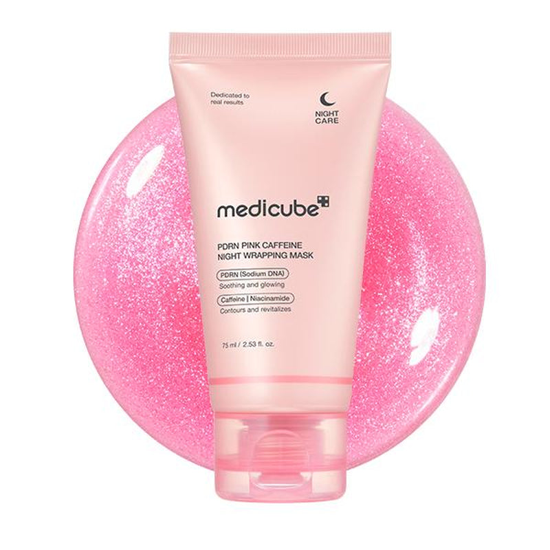 [Medicube] PDRN Pink Caffeine Overnight Wrapping Mask : SLEEP, SHED, and GLOW!