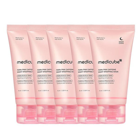 [Medicube] PDRN Pink Caffeine Overnight Wrapping Mask : SLEEP, SHED, and GLOW!