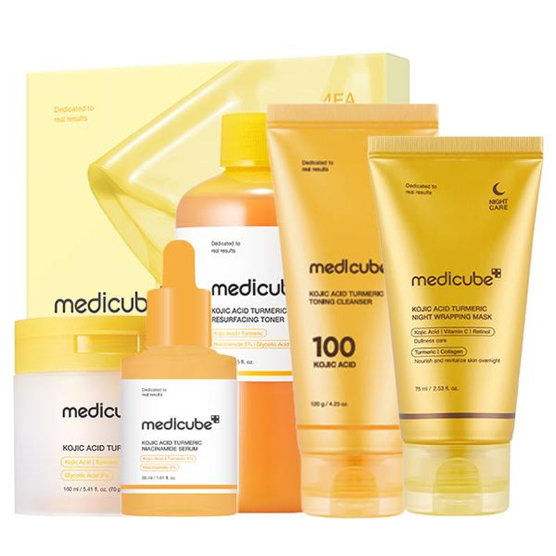 [Medicube] Kojic Acid Golden Glow & Radiance Full SET | Turmeric, Niacinamide, Vitamin C, Korean Skincare