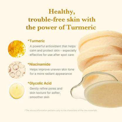 [Medicube] Kojic Acid Turmeric Clarifying Toner Pad for Troubled Skin & Use after Spot Care | Soothing & Calming with Turmeric, Niacinamide, Glycolic Acid | Korean Skin Care, 70 Pads