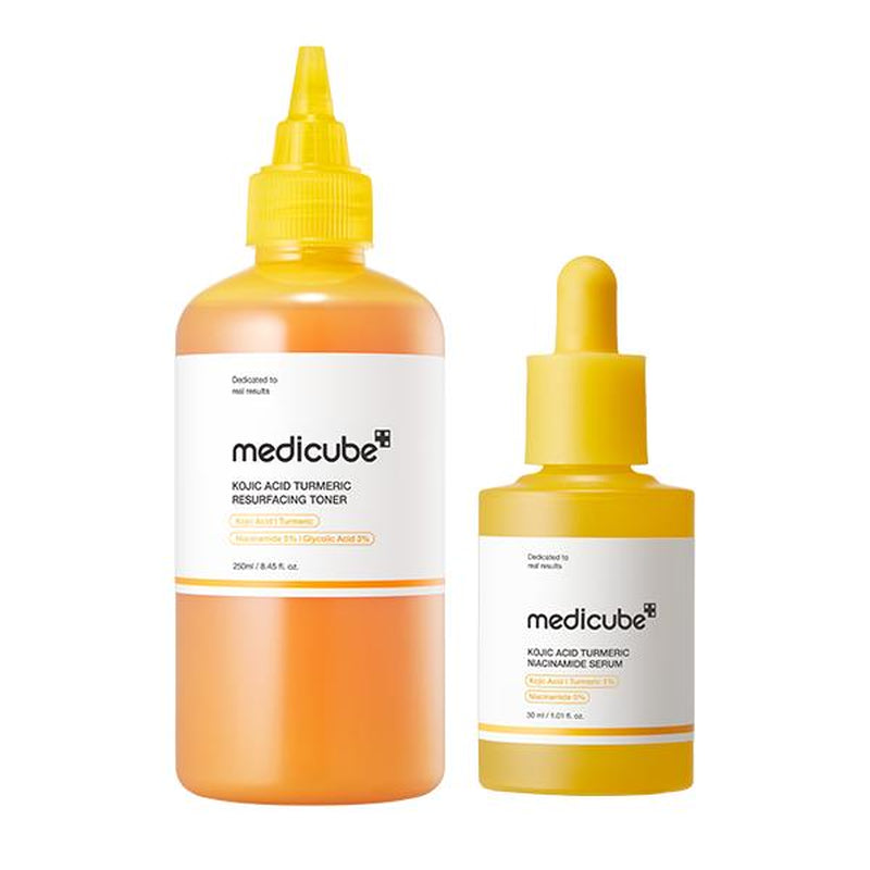 Kojic Acid Turmeric Power Duo for Face & Body | Ideal for Troubled Skin & Use after Spot Care | Soothing & Calming with Kojic Acid, Turmeric, Niacinamide