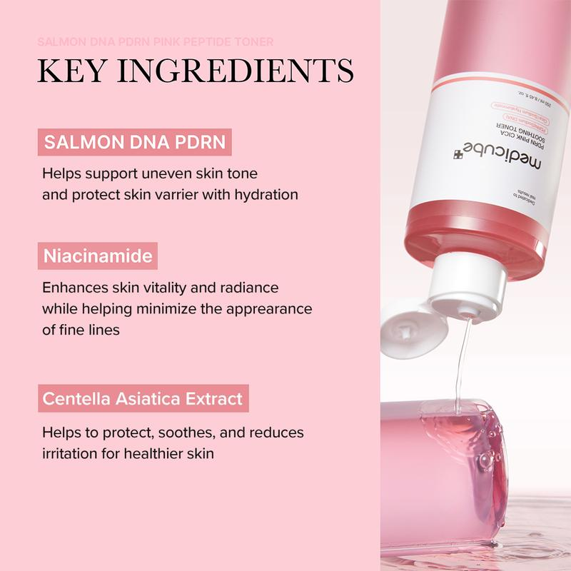 [Medicube] PDRN Pink Cica Soothing Toner I Pink Glow Toner I Salmon DNA, Salmon PDRN, Hydrating, Moisturizing, Uneven Tone, Korean Skincare