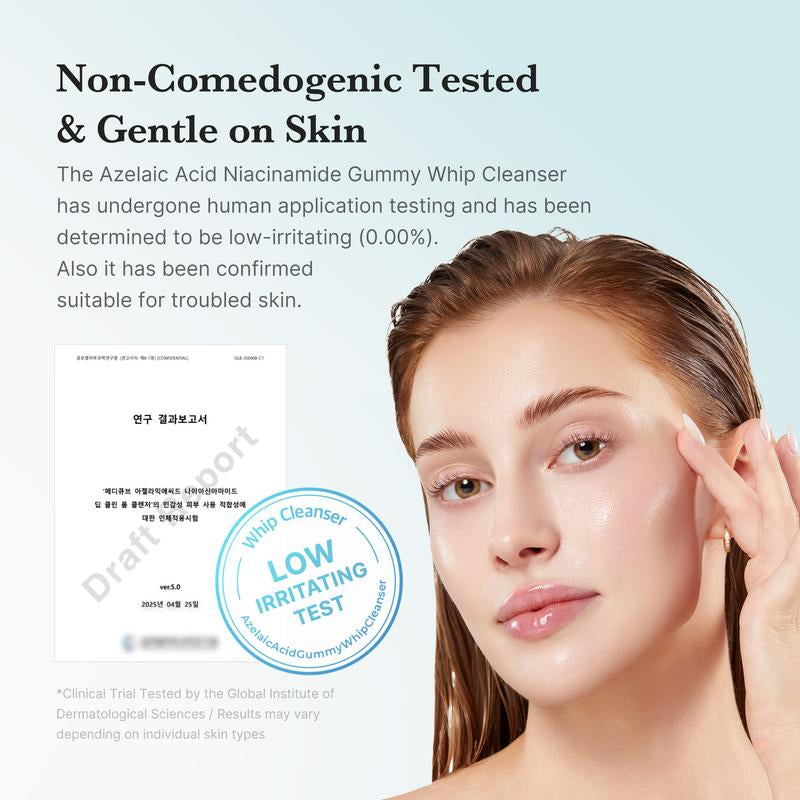 [NEW] Azelaic Acid Gummy Whip Cleanser | Cleansing Foam for Troubled Skin | Use after Spot Care & Excess Sebum Control | Niacinamide, Glycerin | Soothing, Pore Cleansing Face Wash | Korean Skincare