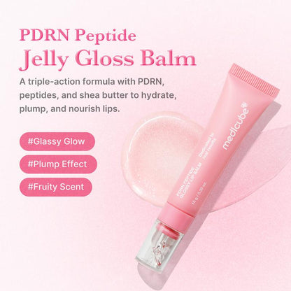 [Medicube] PDRN Lip Care Duo for Day & Night | PDRN Peptide Jelly Gloss Lip Balm & PDRN Lip Sleeping Mask Glow Balm | Salmon PDRN, Collagen, 24-Hour Plump, Glossy Lips, Korean Skincare, K-Beauty