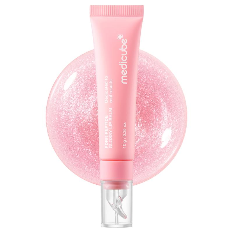 [Medicube] PDRN Peptide Jelly Gloss Balm | Moisturizing Lip Gloss with Pink Peptide, Hyaluronic Acid, Ceramide & Shea Butter | Clear Gloss with Silver Pearl for a Plump, Glossy Lips | 10G
