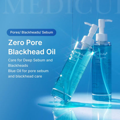 [Medicube] Double Cleansing Duo for Deep Pore CleansingㅣZero Pore Blackhead Deep Cleansing Oil & Zero Pore Blue Capsule Facial Cleanser for Korean Glass Skin